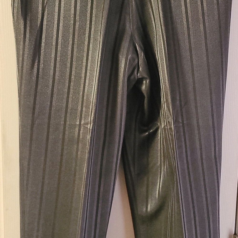 Gray Striped Button-Up Blazer - image 2